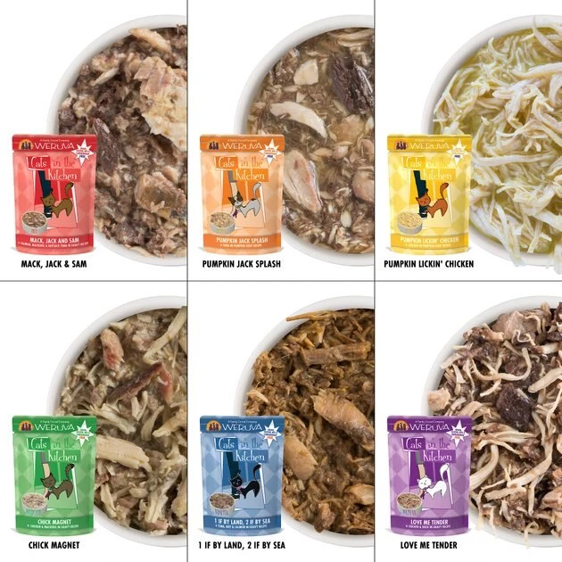 Weruva Cats in the Kitchen Variety Pack Grain-Free Cat Food Pouches, 3-oz, case of 12 - Image 3