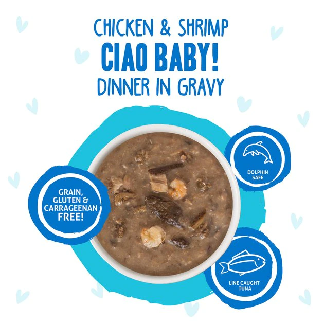 BFF OMG Ciao Baby! Chicken & Shrimp Dinner in Gravy Grain-Free Cat Food Pouches - Image 3