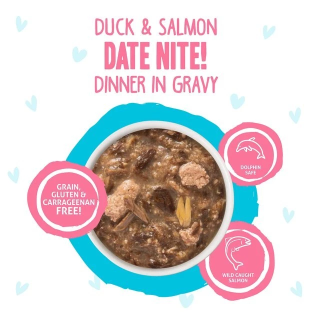 BFF OMG Date Nite! Duck & Salmon Dinner in Gravy Grain-Free Cat Food Pouches - Image 3