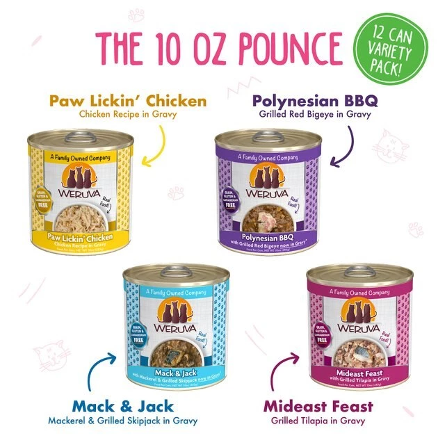 Weruva The 10 Ounce Pounce Variety Pack Grain-Free Canned Cat Food - Image 3
