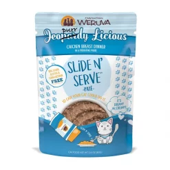 Weruva Slide N' Serve Jeopurrdy Licious Chicken Dinner Pate Grain-Free Cat Food Pouches