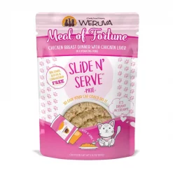 Weruva Slide N' Serve Meal of Fortune Chicken Breast Dinner With Chicken Liver Pate Grain-Free Cat Food Pouches
