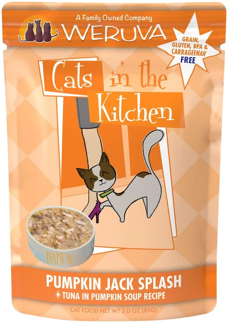 Weruva Cats in the Kitchen Pumpkin Jack Splash Tuna in Pumpkin Soup Grain-Free Cat Food Pouches