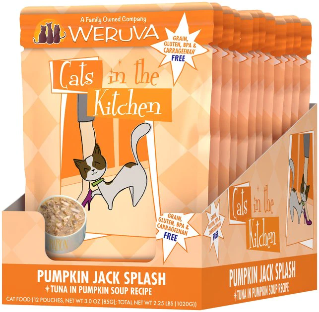 Weruva Cats in the Kitchen Pumpkin Jack Splash Tuna in Pumpkin Soup Grain-Free Cat Food Pouches - Image 3