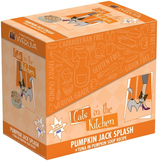 Weruva Cats in the Kitchen Pumpkin Jack Splash Tuna in Pumpkin Soup Grain-Free Cat Food Pouches - Image 4