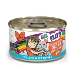 BFF OMG Crazy 4 U! Chicken & Salmon Dinner in Gravy Grain-Free Canned Cat Food