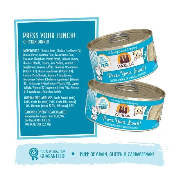 Weruva Classic Cat Press Your Lunch! Chicken Pate Canned Cat Food - Image 4