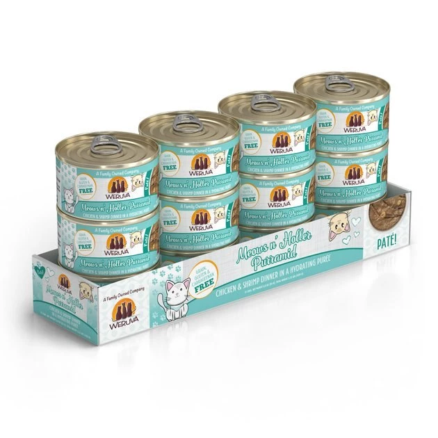 Weruva Classic Cat Meows n' Holler PurrAmid Chicken & Shrimp Pate Canned Cat Food - Image 3