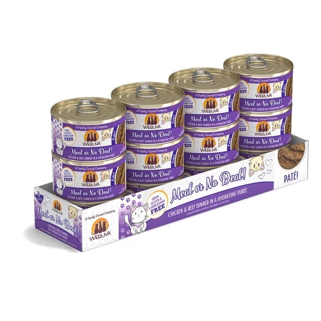 Weruva Classic Cat Meal or No Deal Chicken & Beef Pate Canned Cat Food - Image 5