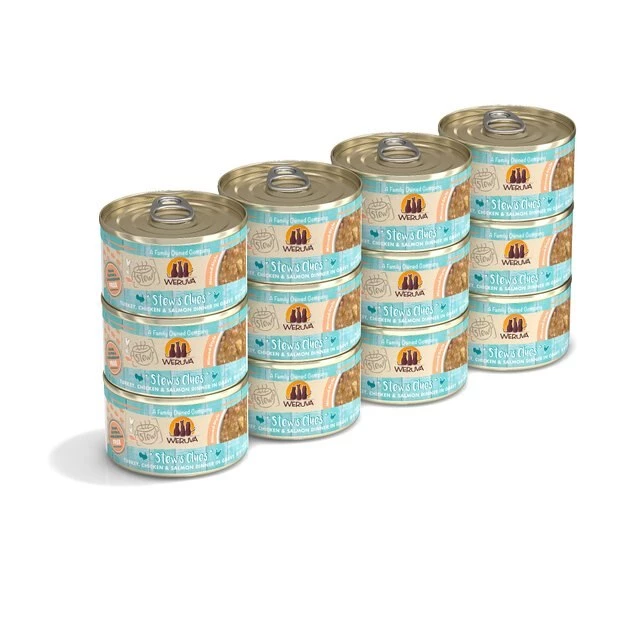 Weruva Classic Cat Stew's Clues Turkey, Chicken & Salmon in Gravy Stew Wet Canned Cat Food - Image 2