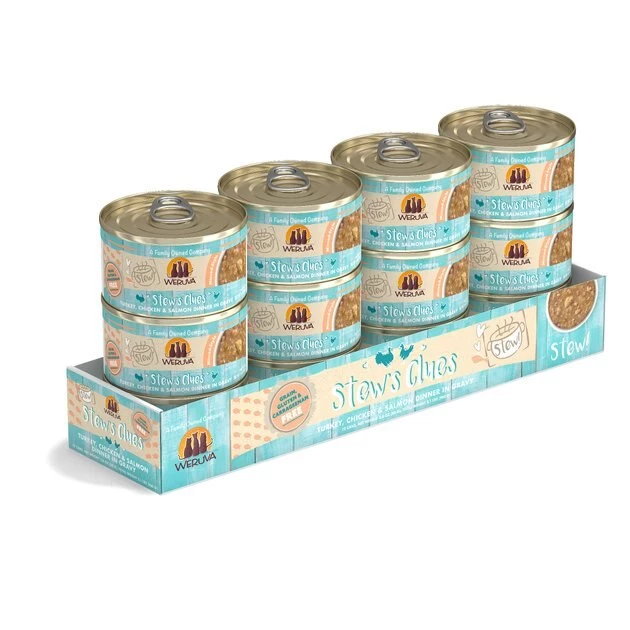 Weruva Classic Cat Stew's Clues Turkey, Chicken & Salmon in Gravy Stew Wet Canned Cat Food - Image 5