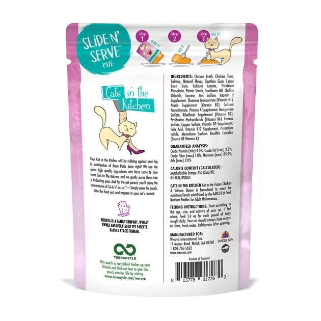 Weruva Cats in the Kitchen Cat to The Future with Chicken & Salmon Grain-Free Cat Food Pouches - Image 2