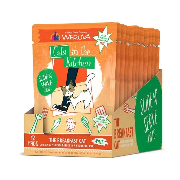 Weruva Cats in the Kitchen The Breakfast Cat with Chicken & Pumpkin Grain-Free Cat Food Pouches - Image 3