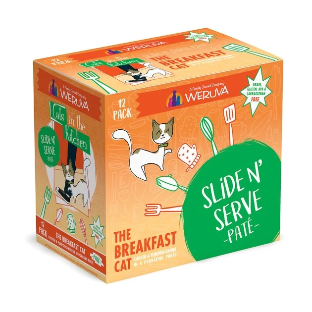 Weruva Cats in the Kitchen The Breakfast Cat with Chicken & Pumpkin Grain-Free Cat Food Pouches - Image 5