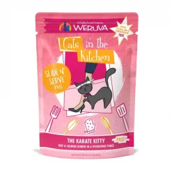 Weruva Cats in the Kitchen The Karate Kitty with Beef & Salmon Grain-Free Cat Food Pouches