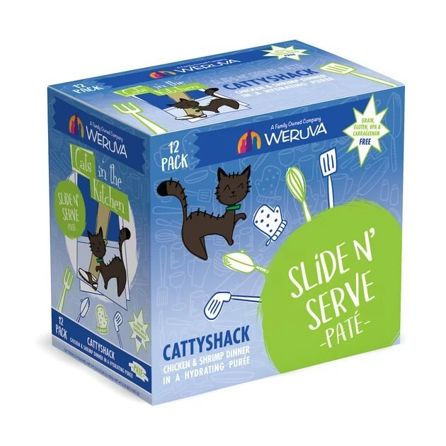 Weruva Cats in the Kitchen Cattyshack with Chicken & Shrimp Pate Grain-Free Cat Food Pouches - Image 3