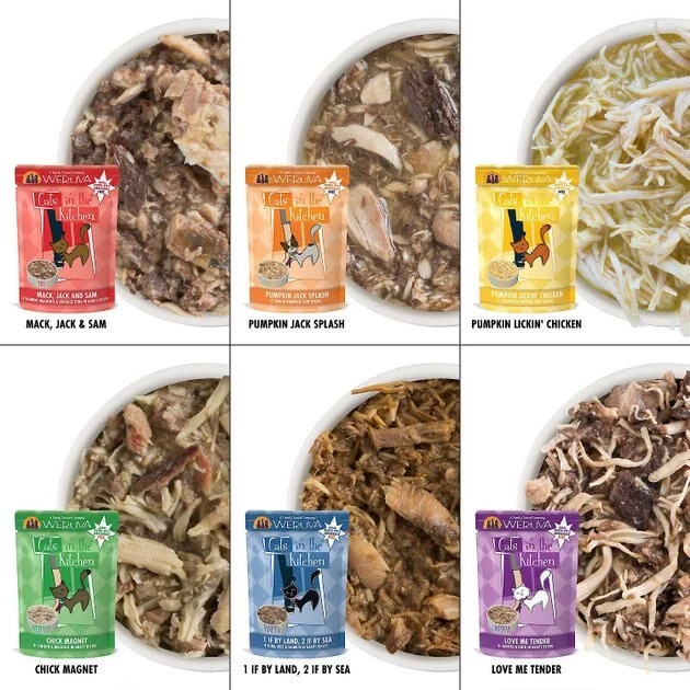 Weruva Cats in the Kitchen Variety Pack Grain-Free Cat Food Pouches, 3-oz, case of 12 + Weruva Cats in the Kitchen Cuties Variety Pack Grain-Free Canned Cat Food, 3.2-oz, case of 12 - Image 4