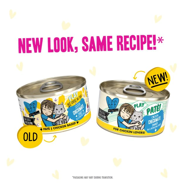 Weruva B.F.F. PLAY - Best Feline Friend Paté Lovers, Aw Yeah! Fowl Play Yellow Patés Variety Pack Wet Cat Food, 2.8-oz, 18 pack - Image 9