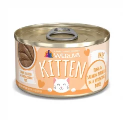Weruva Kitten, Tuna & Salmon Formula in a Hydrating Purée Wet Cat Food, 3-oz, 12 pack