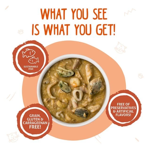 Weruva Marbella Paella with Mackerel, Shrimp & Mussels Grain-Free Canned Cat Food - Image 3