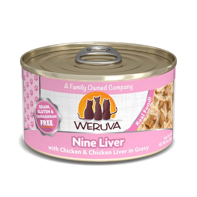 Weruva Nine Liver with Chicken & Chicken Liver in Gravy Grain-Free Canned Cat Food