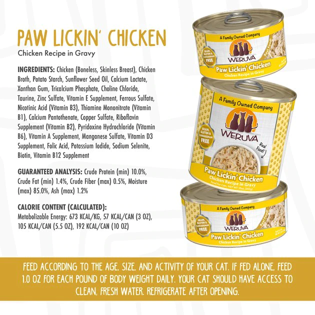 Weruva Paw Lickin' Chicken in Gravy Grain-Free Canned Cat Food - Image 7