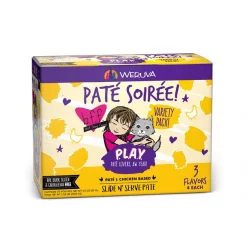 Weruva Best Feline Friend Paté Lovers, Aw Yeah! Paté Soiree! Variety Pack Grain-Free Wet Cat Food, 2.8-oz pouch, case of 12
