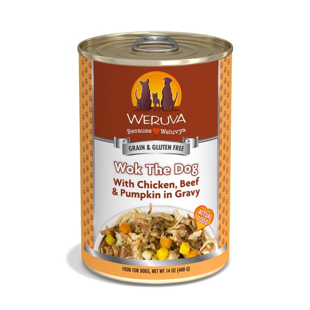 Weruva Wok the Dog with Chicken, Beef & Pumpkin in Gravy Grain-Free Canned Dog Food
