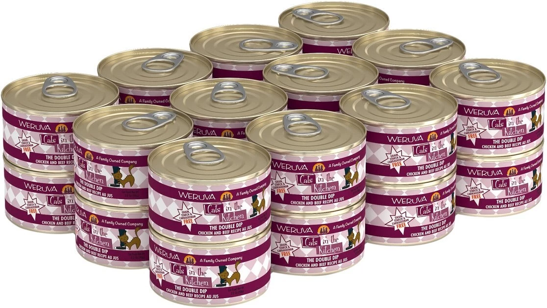 Weruva Cats in the Kitchen The Double Dip Chicken & Beef Au Jus Grain-Free Canned Cat Food - Image 4