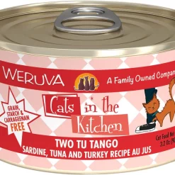 Weruva Cats in the Kitchen Two Tu Tango Sardine, Tuna & Turkey Au Jus Grain-Free Canned Cat Food