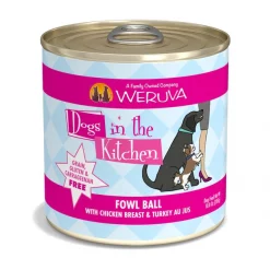 Weruva Dogs in the Kitchen Fowl Ball with Chicken Breast & Turkey Au Jus Grain-Free Canned Dog Food