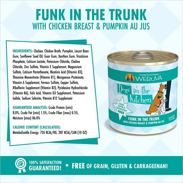 Weruva Dogs in the Kitchen Funk in the Trunk with Chicken Breast & Pumpkin Au Jus Grain-Free Canned Dog Food - Image 2